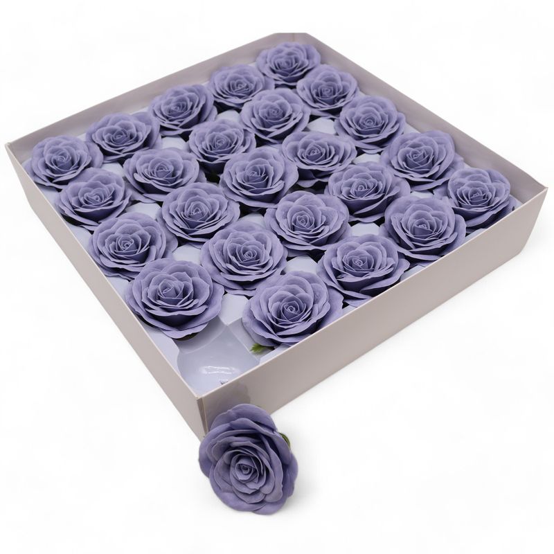 Craft Soap Flower - Lrg (7-Layer) Vintage Rose - Steel Blue