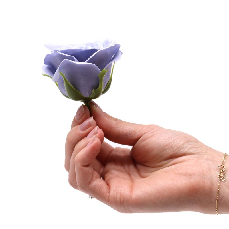 Craft Soap Flower - Lrg (7-Layer) Vintage Rose - Steel Blue