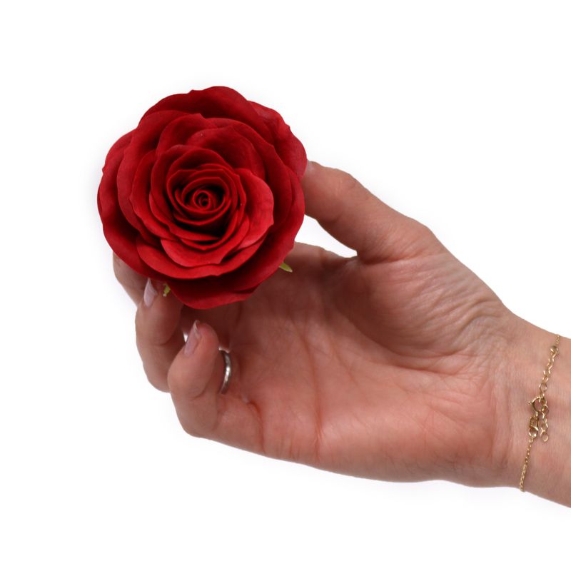 Craft Soap Flower - Lrg (7-Layer) Vintage Rose - Midnight Scarlet