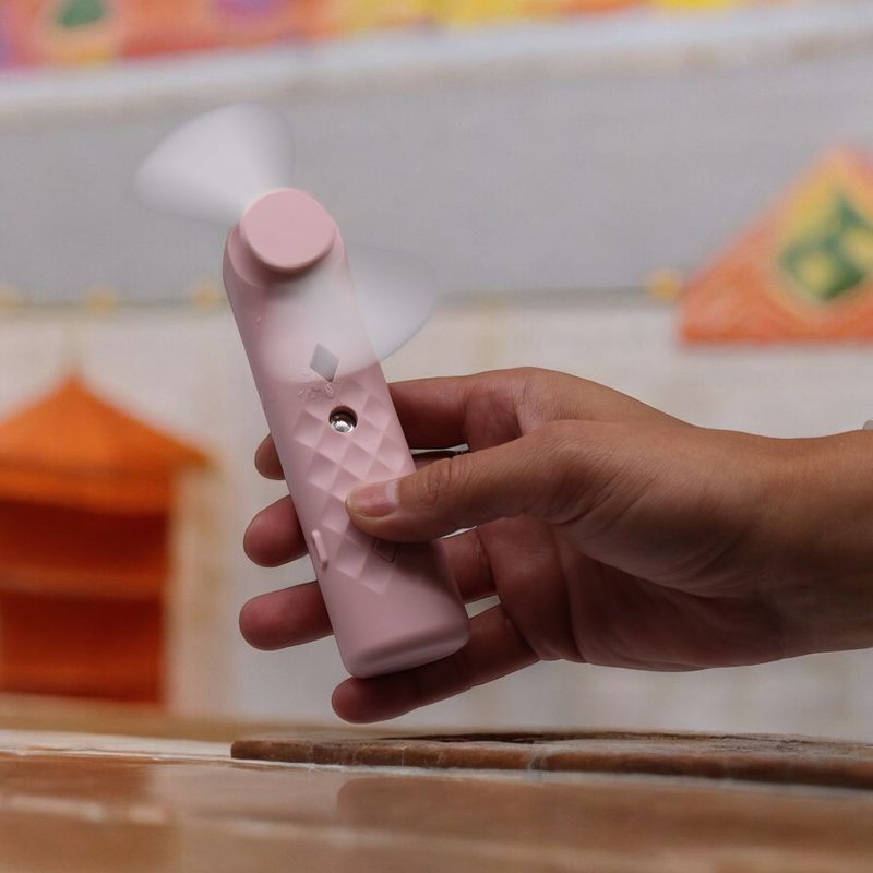 Pink Nano Mist Face Fan & Spray - USB chargable