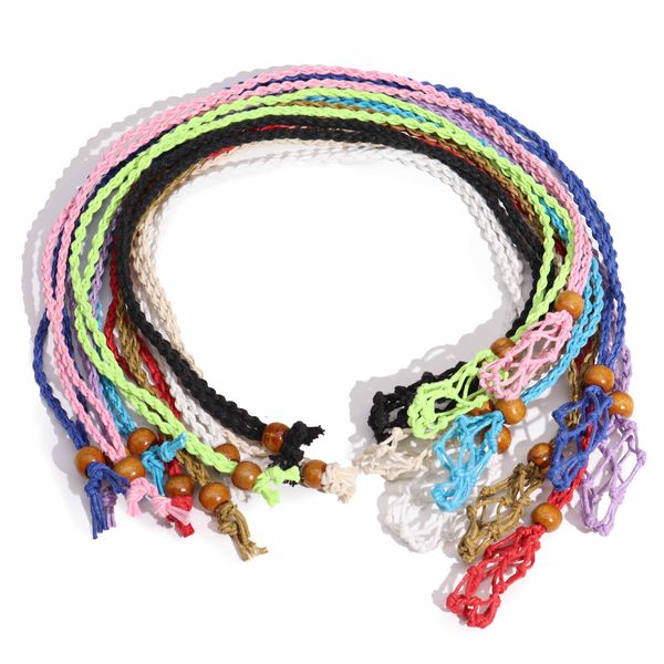 Crystal Gemstone Necklace Cord 45cm/18inch - Mix Pack 5 of each colour