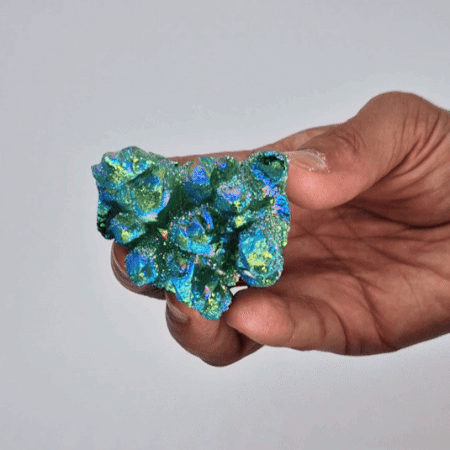 Med Enhanced Quartz - Aura Green Flame Quartz (approx 100-150gm 7-10cm)
