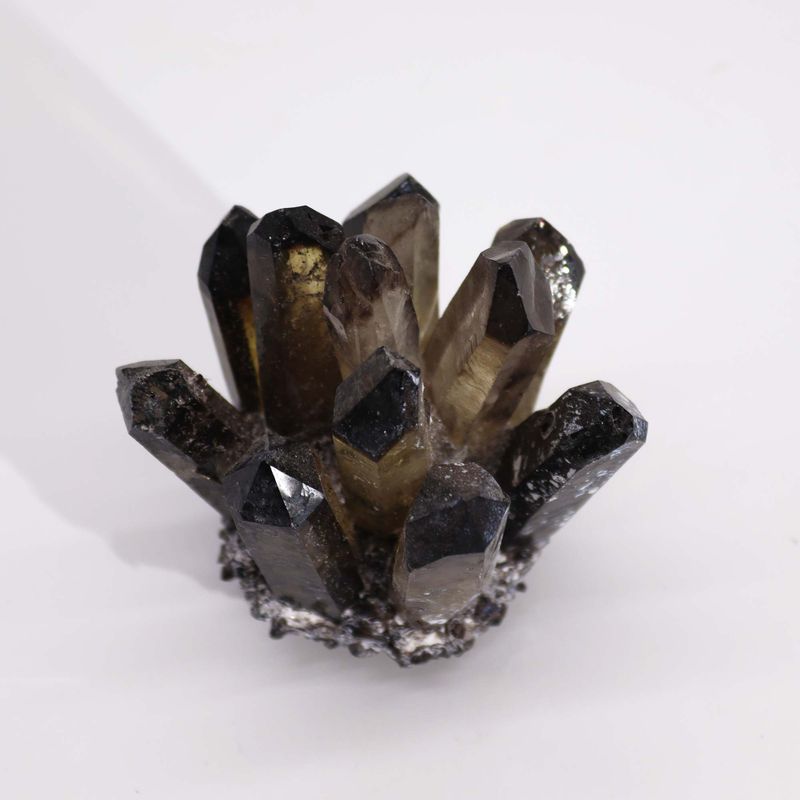 Crafted Quartz Cluster - Smoky Ghost Quartz (approx 250-300gm 8cm)
