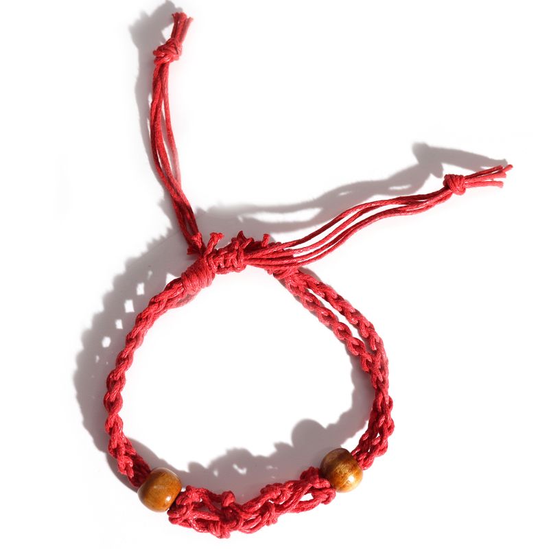 Crystal Gemstone Bracelet Cord 20-28cm/7.8-11inch - Red