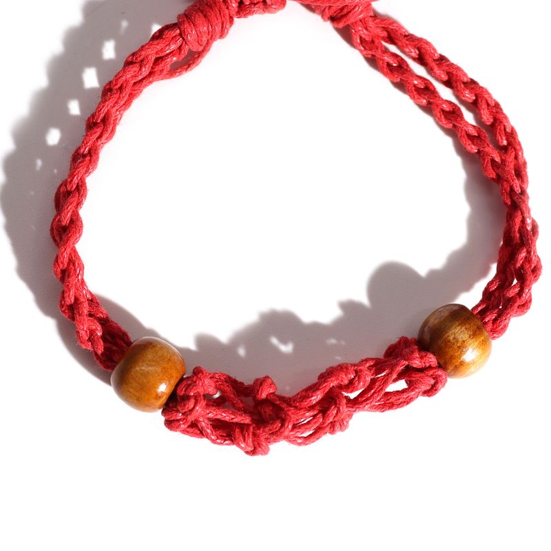Crystal Gemstone Bracelet Cord 20-28cm/7.8-11inch - Red