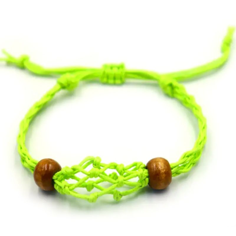 Crystal Gemstone Bracelet Cord 20-28cm/7.8-11inch - Green