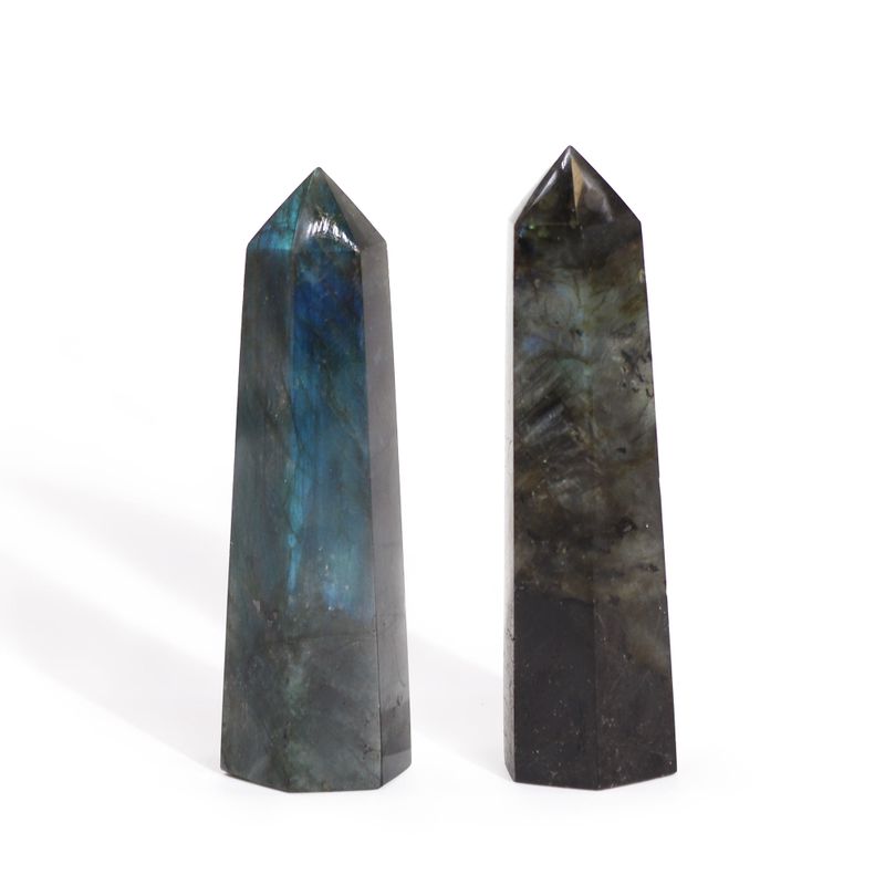 Madagascar Labradorite Points (approx 50-65gm 100x28mm)