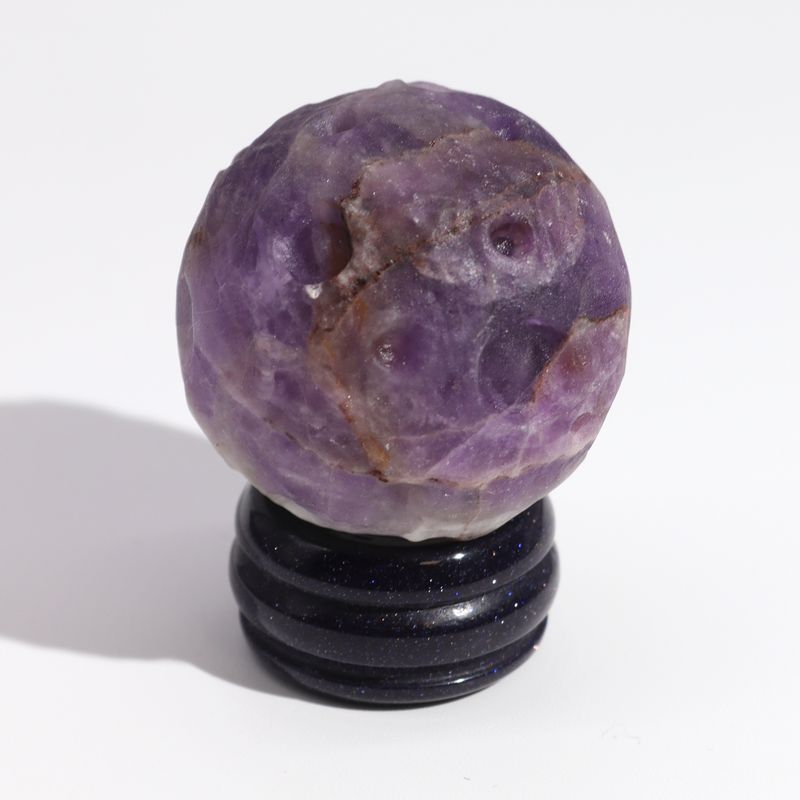 Ametyst Planet on a Solar Goldstone Stand (JUPITER) - 40mm