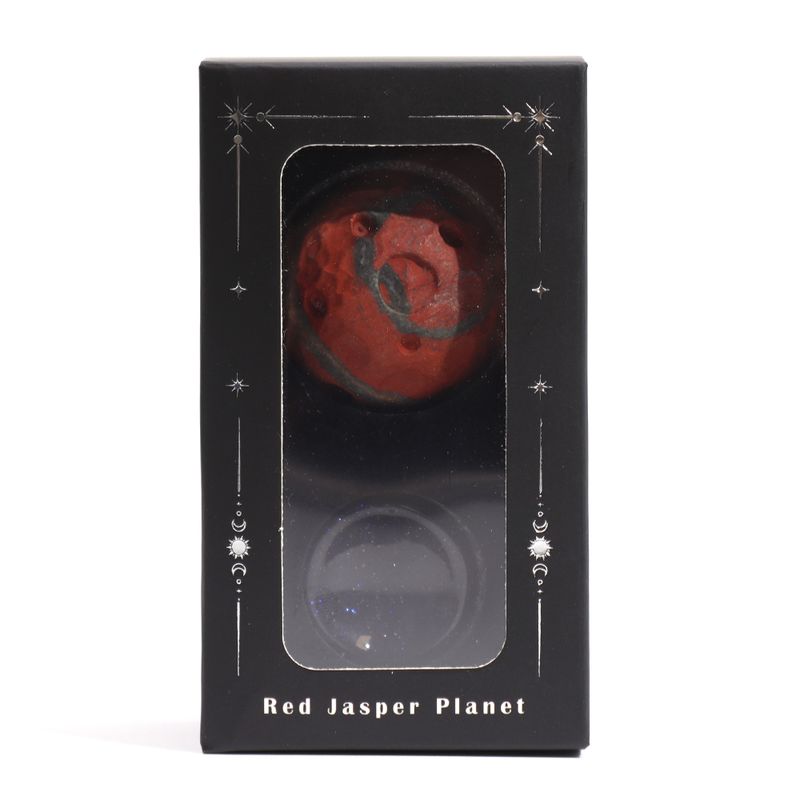 Red Jasper Planet on a Solar Goldstone Stand (MARS) - 40mm