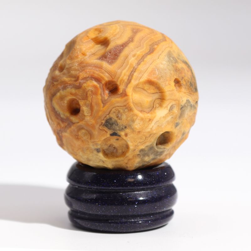 Crazy Lace Jasper Planet on a Solar Goldstone Stand (MERCURY) - 40mm