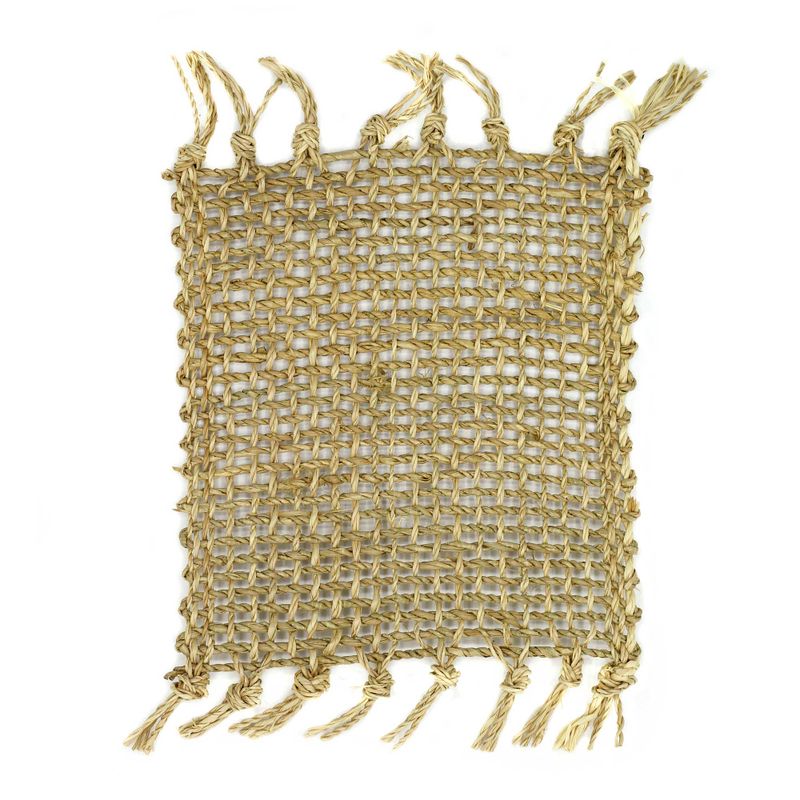 Seagrass Fringe Natural Coaster - Natural