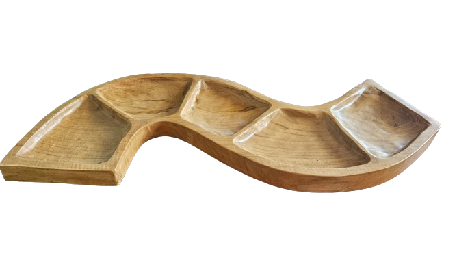 Snake Shaped Teak Bowl Approx. 55cm