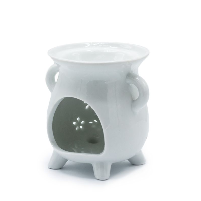 Cauldron Oil Burner - Owl - White