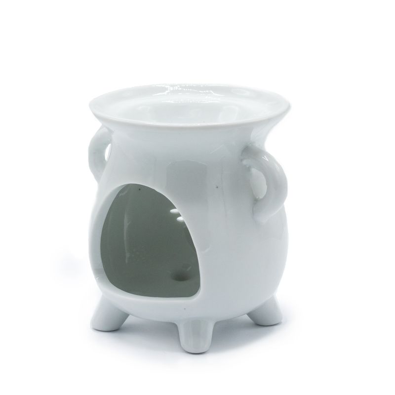 Cauldron Oil Burner - Tree of Life - White