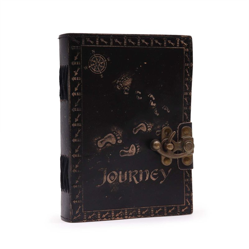 Leather Journal - Plain Paper - Journey (7x5") - Dark Tan