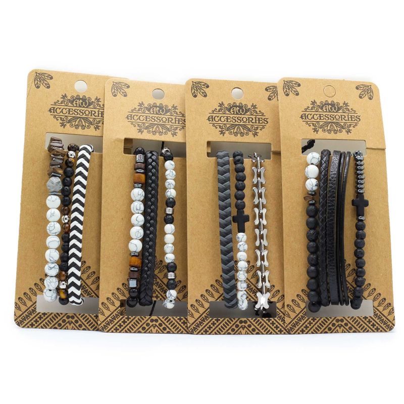 Mens Premium Bracelet Set - City Slicker Blacks (asst)