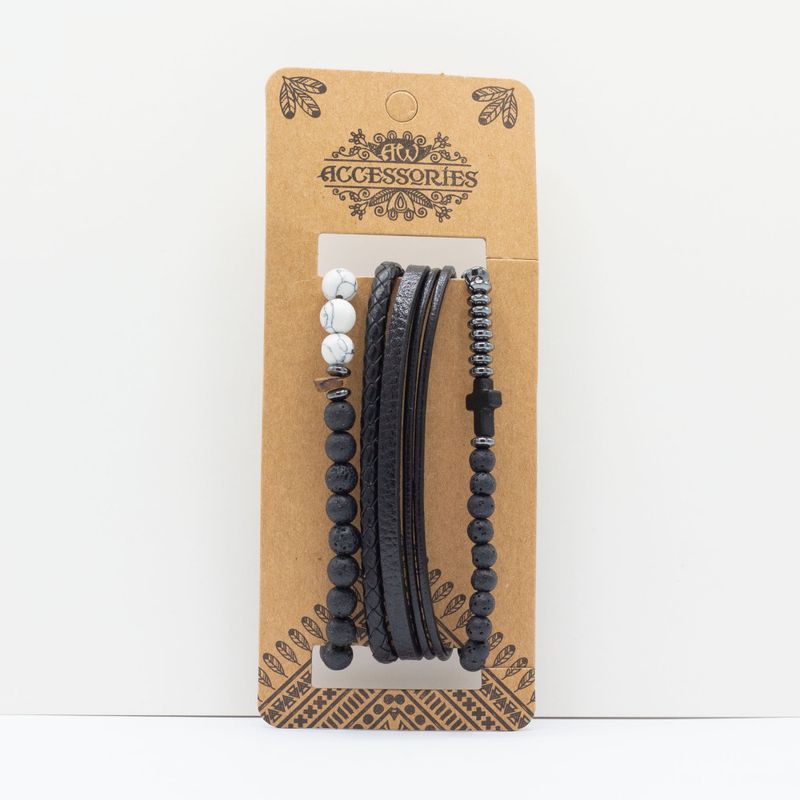 Mens Premium Bracelet Set - City Slicker Blacks (asst)