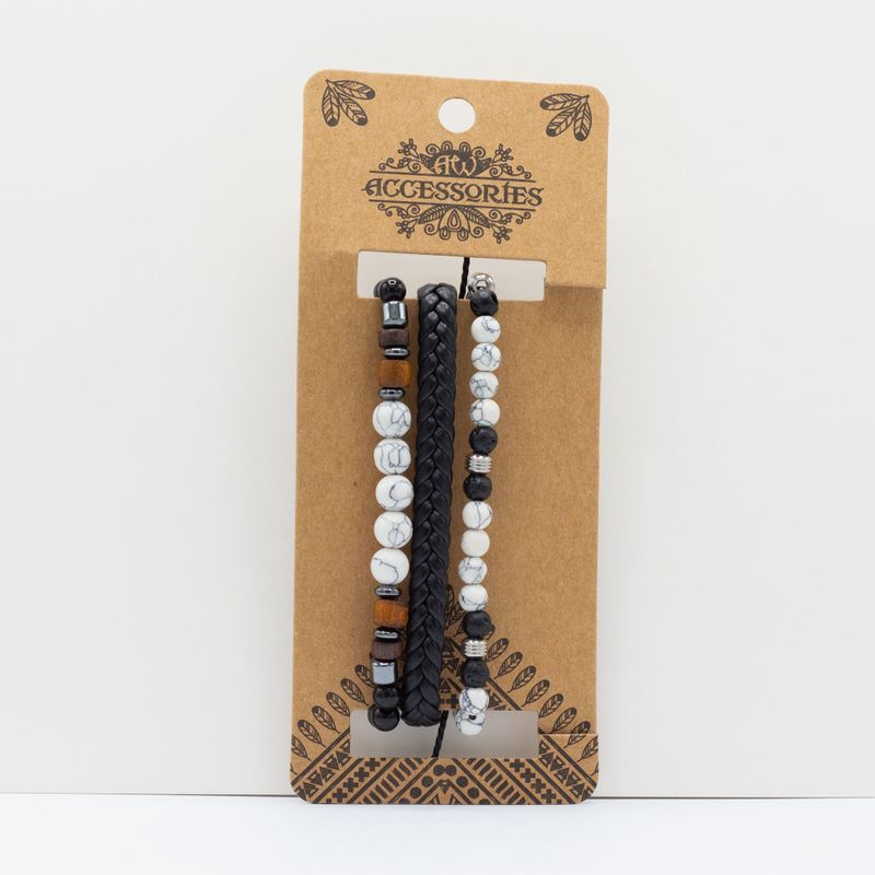 Mens Premium Bracelet Set - City Slicker Blacks (asst)