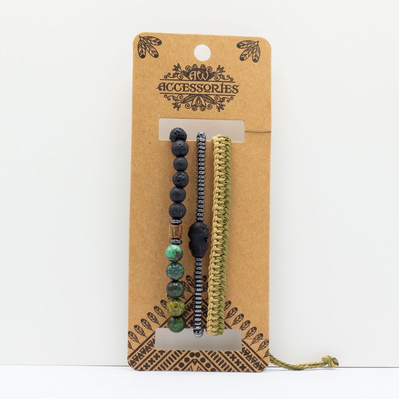 Mens Premium Bracelet Set - Outdoor Greens (asst)