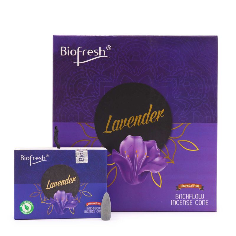 Biofresh Backflow Incense Cones (40 cones) - Lavender