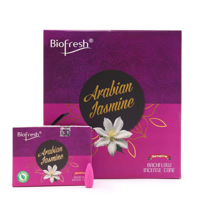 Biofresh Backflow Incense Cones (40 cones) - Arabian Jasmine