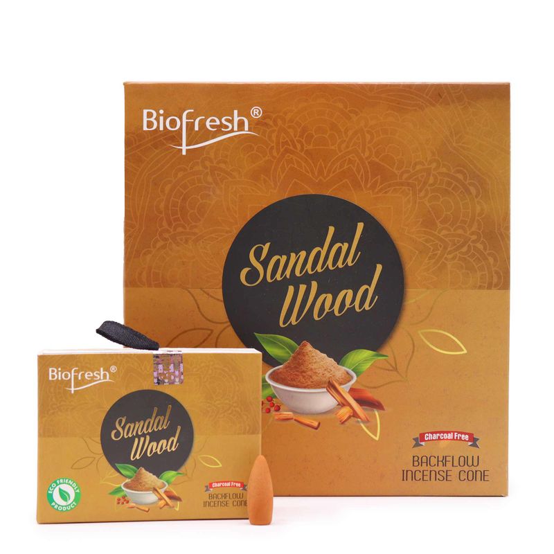 Biofresh Backflow Incense Cones (40 cones) - Sandalwood