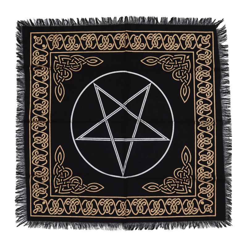 Esoteric Fringed Altar Cloth - Pentagram