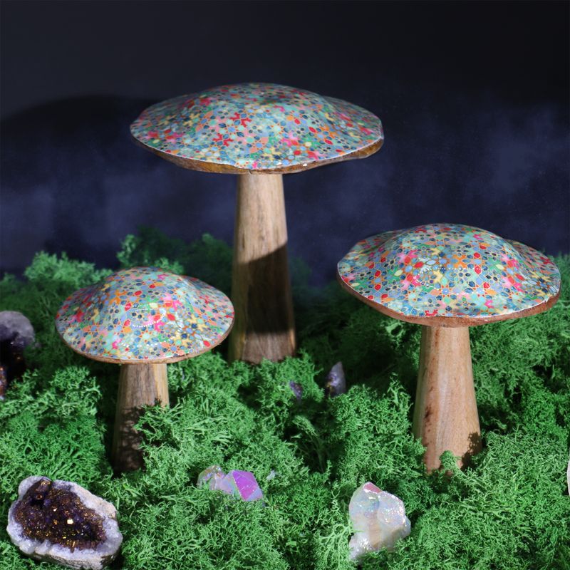 Small Mushroom -   10cm - Mediterranean Tile Pattern