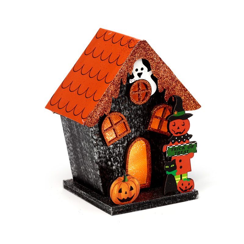 Trick or Treat Pumpkin House Halloween LED Decoration