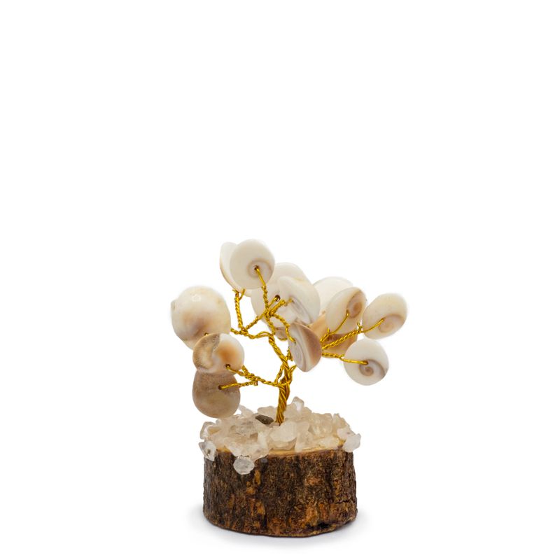 Small Gomati Chakra Circle Stone Trees with Rudraksha - (15 stones)