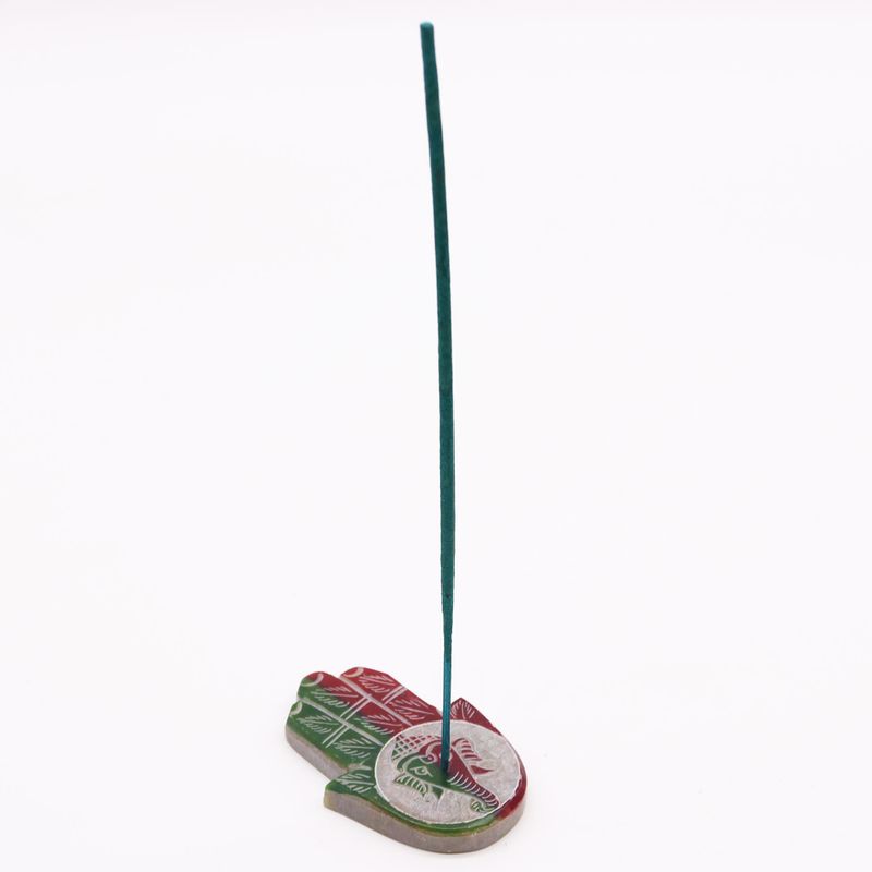 Soapstone Hamsa Incense Holder 9x6cm -Ganesha