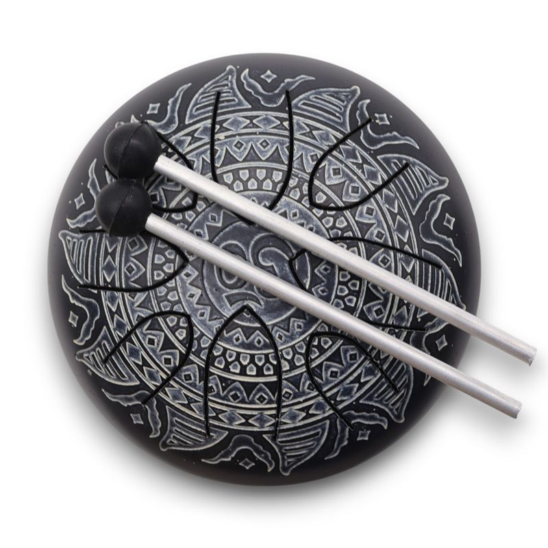 Happy Drum Om Mandala Engraved - 16cm