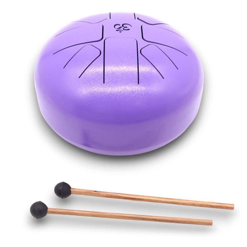 Large Happy Drum Om Violet- 22x18cm