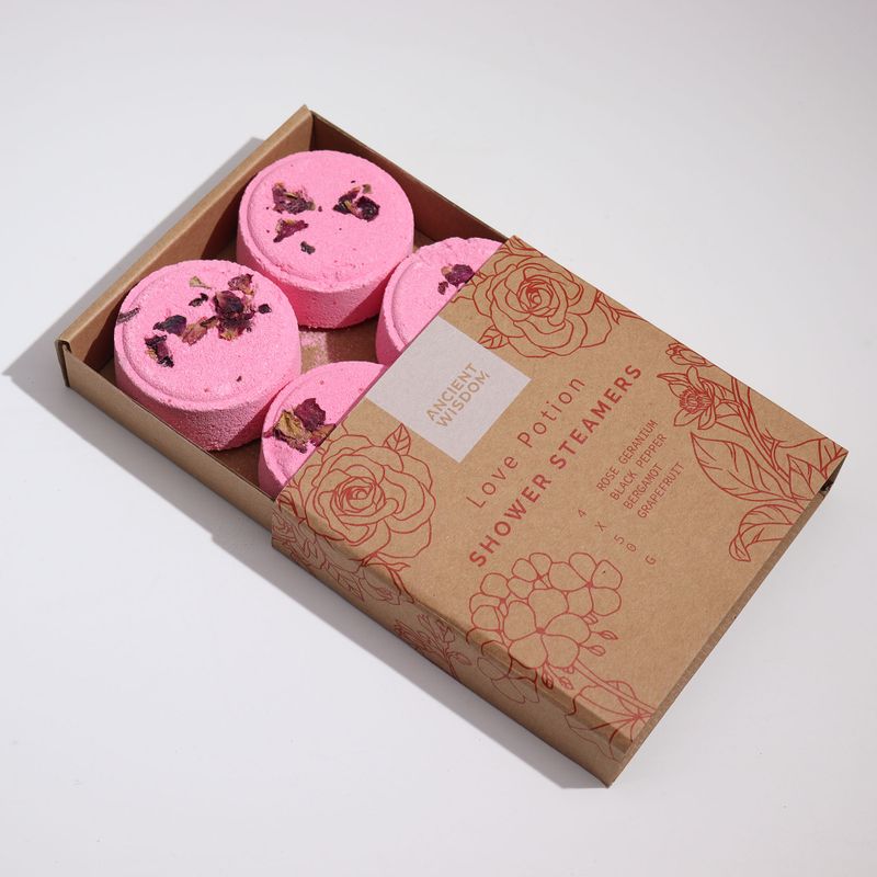 Set of Zen Shower Steamers - Therapy Wellness Gift Set- Love Potion