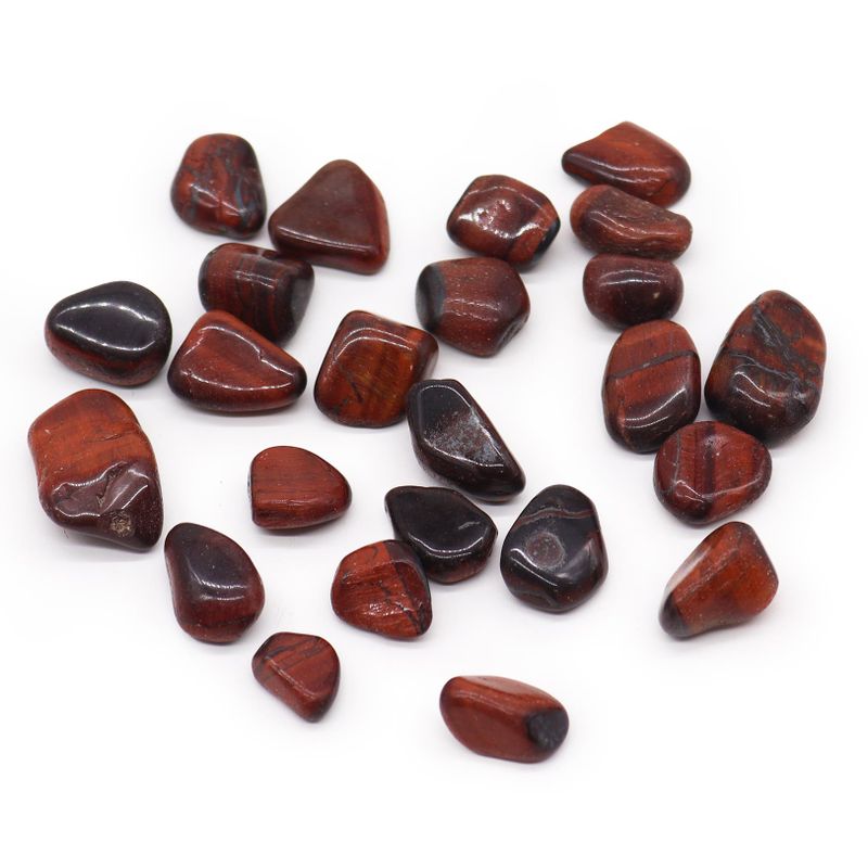 African Gemstone Tigers Eye - Red - Size 5 - 16mm (KG)