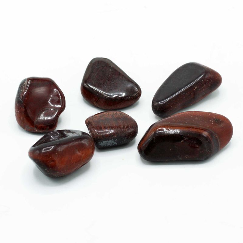 African Gemstone Tigers Eye - Red - Size 8 - 30mm (KG)