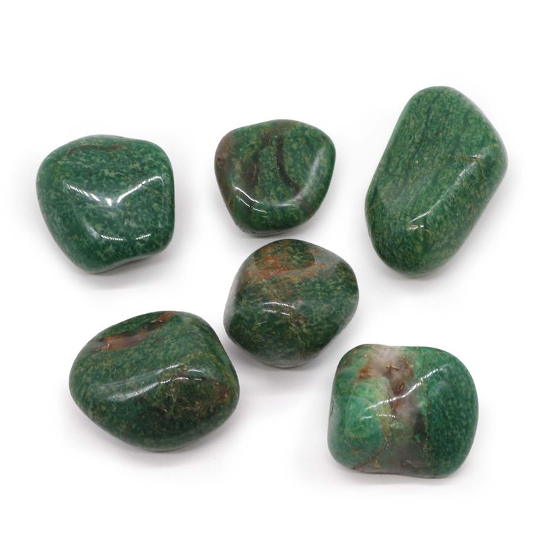African Gemstone Quartz - Green - Size 8 - 30mm (KG)