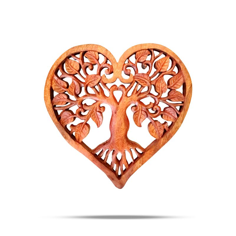 Heart Decorative Wooden Tree of Life Panel 30cm