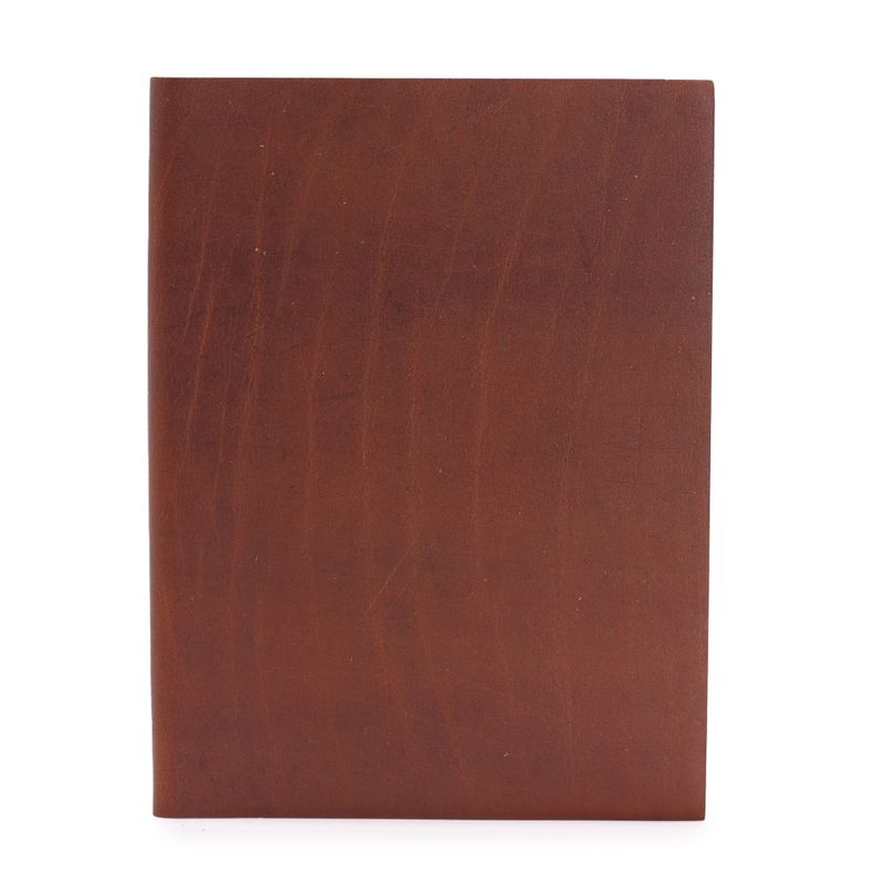 Lrg Dark Tan Daily Notebook - 100 Lined Pages - 6x8"