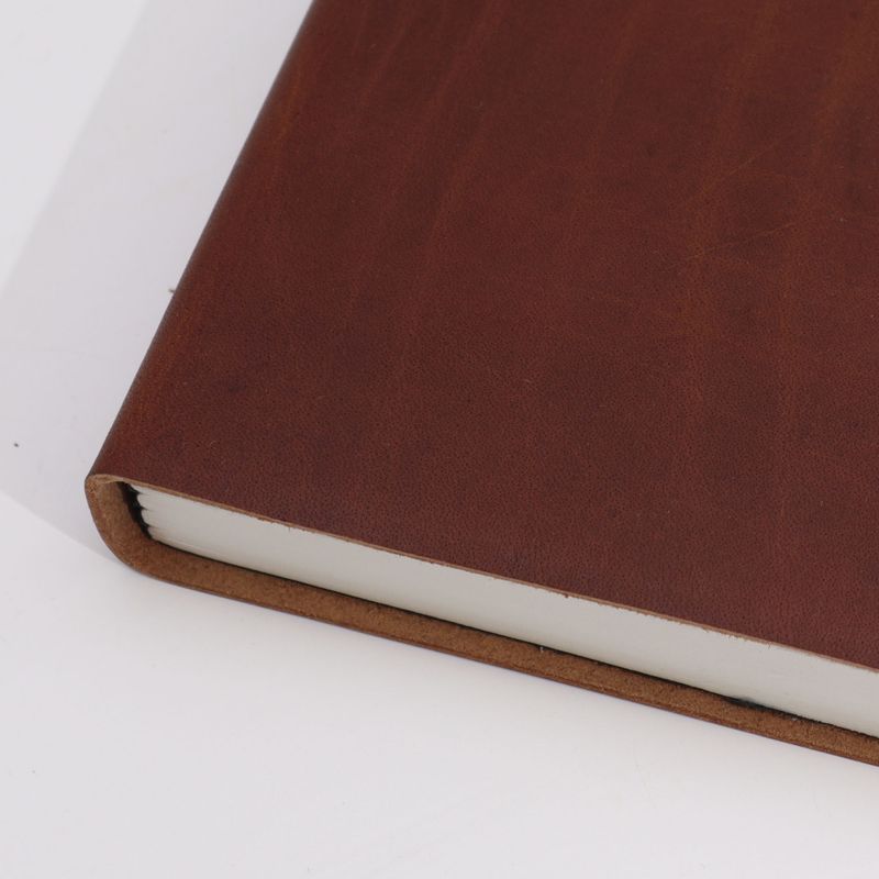 Lrg Dark Tan Daily Notebook - 100 Lined Pages - 6x8"