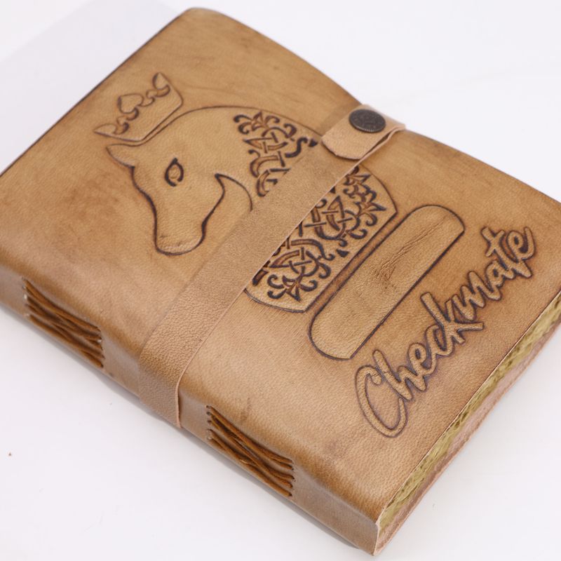 Checkmate Book - Light Tan - 200 pages decle-edged - 6x8"