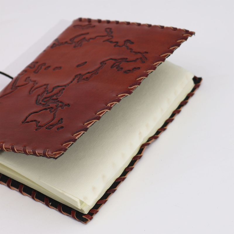 Travel Journal with wrap - Light Tan - 96 pages - 7x5"