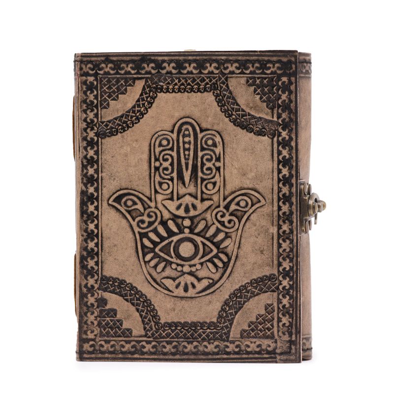 Hamsa - Esoteric Notebook - Antique Grey - 200 pages Stich Edge- 7x5"