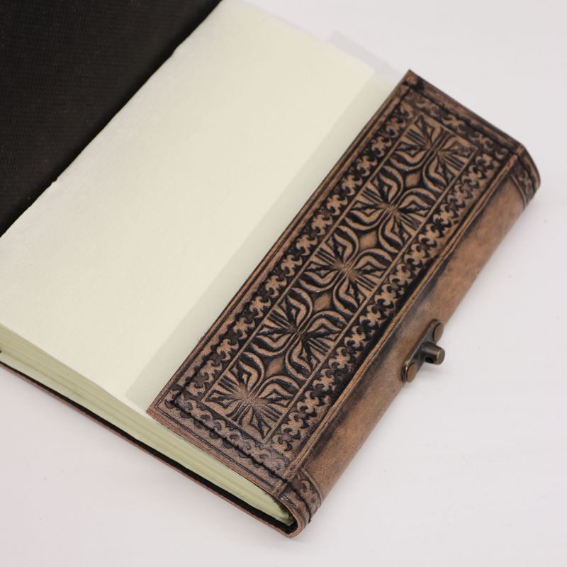 Hamsa - Esoteric Notebook - Antique Grey - 200 pages Stich Edge- 7x5"