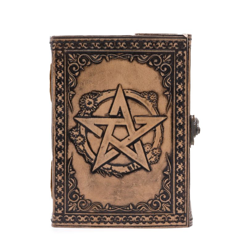 Pentacle - Esoteric Notebook - Anique Grey - 200 pages Stich Edge- 7x5"