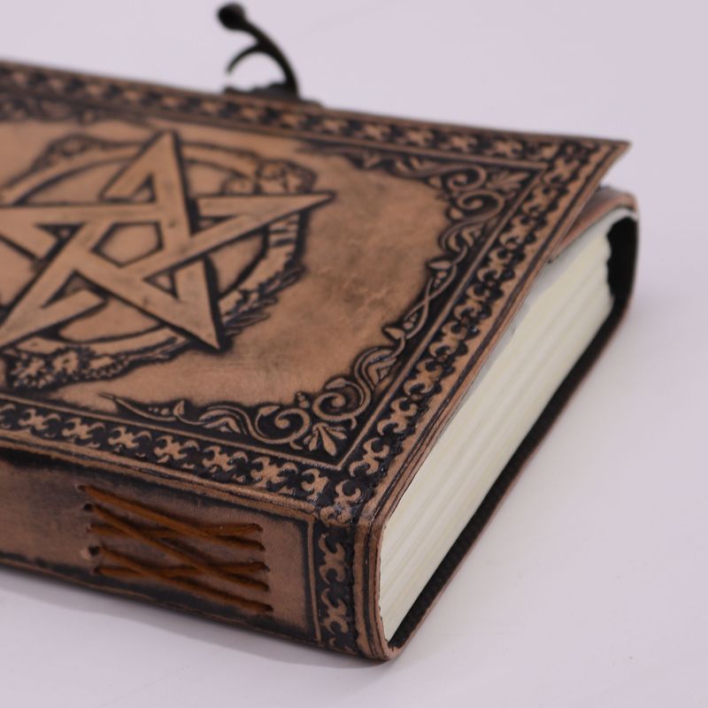 Pentacle - Esoteric Notebook - Anique Grey - 200 pages Stich Edge- 7x5"