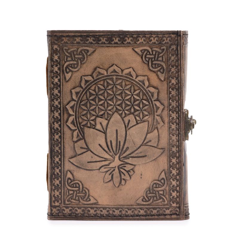 Lotus Madala - Esoteric Notebook - Antique Grey - 200 pages  Stich Edge- 7x5"