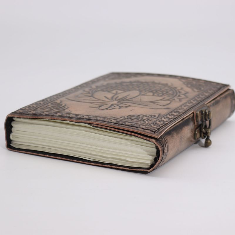 Lotus Madala - Esoteric Notebook - Antique Grey - 200 pages  Stich Edge- 7x5"