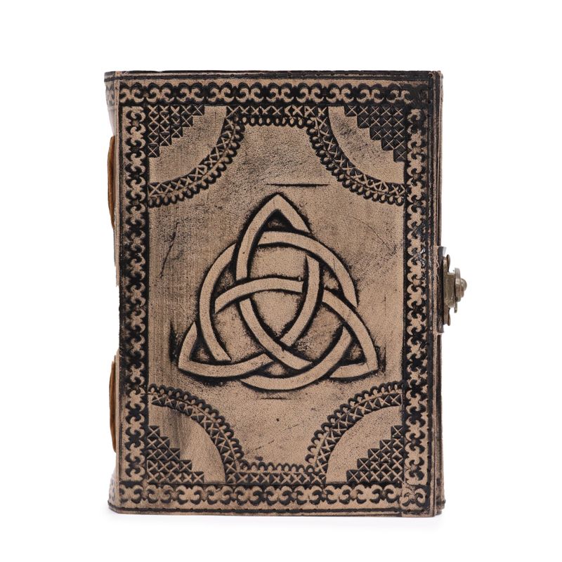 Circle Triquetra - Esoteric Notebook -Red Tan - 200 pages Stich Edge- 7x5"