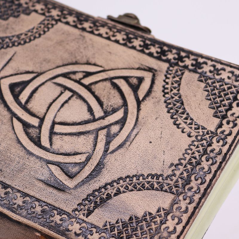Circle Triquetra - Esoteric Notebook -Red Tan - 200 pages Stich Edge- 7x5"